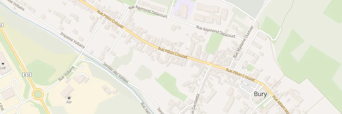 Plan du 293 Rue Pillon Crouzet à Bury