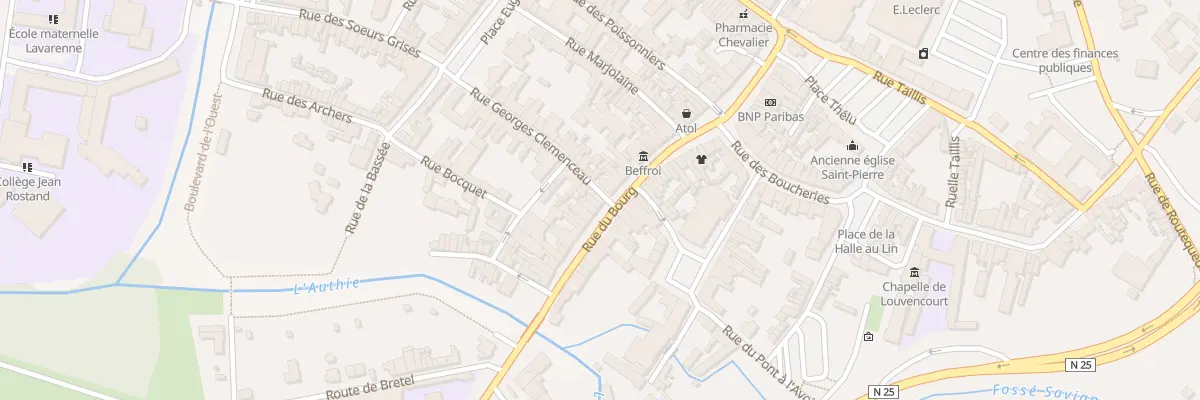 Plan du 22 Rue du Bourg à Doullens