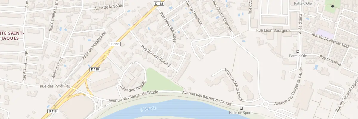 Plan du 1 Rue Pierre Goudouli à Carcassonne