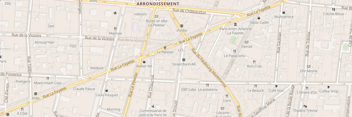 Plan du 25 Rue Drouot à Paris 9e Arrondissement