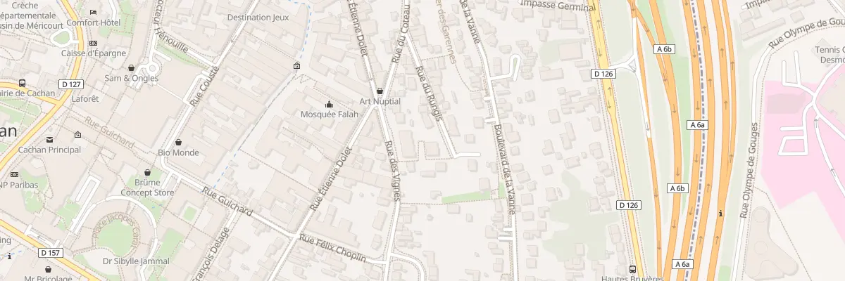 Plan du 3 Rue des Vignes à Cachan