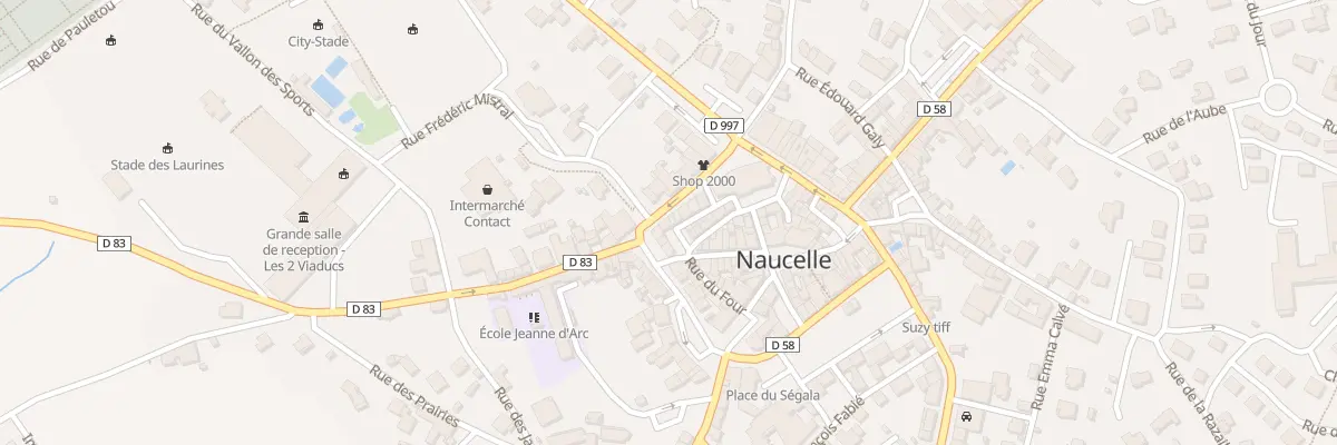 Plan du 11 Bd Justin Bessou à Naucelle
