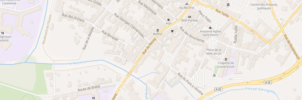 Plan du 9 Rue du Bourg à Doullens