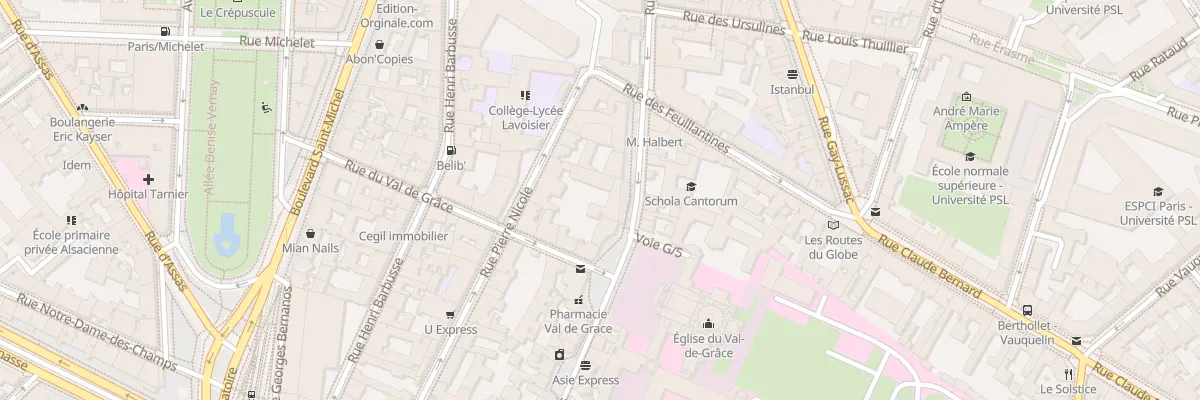 Plan du 284 Rue Saint-Jacques à Paris 5e Arrondissement