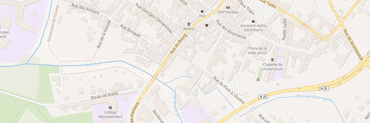 Plan du 7 Rue du Bourg à Doullens