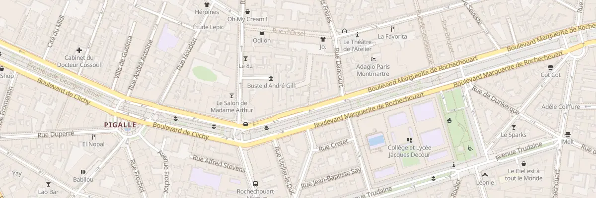 Plan du 108 Bd Marguerite de Rochechouart à Paris 18e Arrondissement