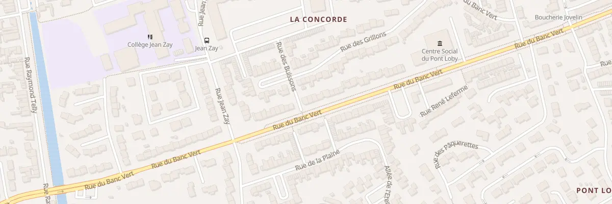 Plan du 1790 Rue du Banc Vert à Dunkerque