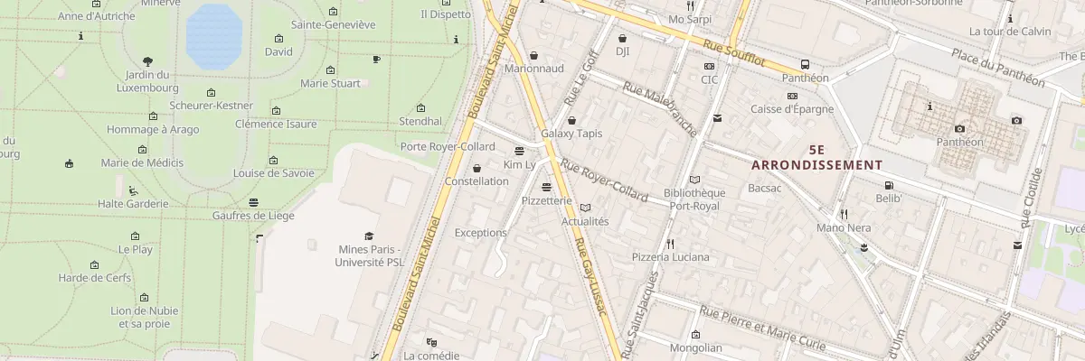 Plan du 8 Rue Gay-Lussac à Paris 5e Arrondissement
