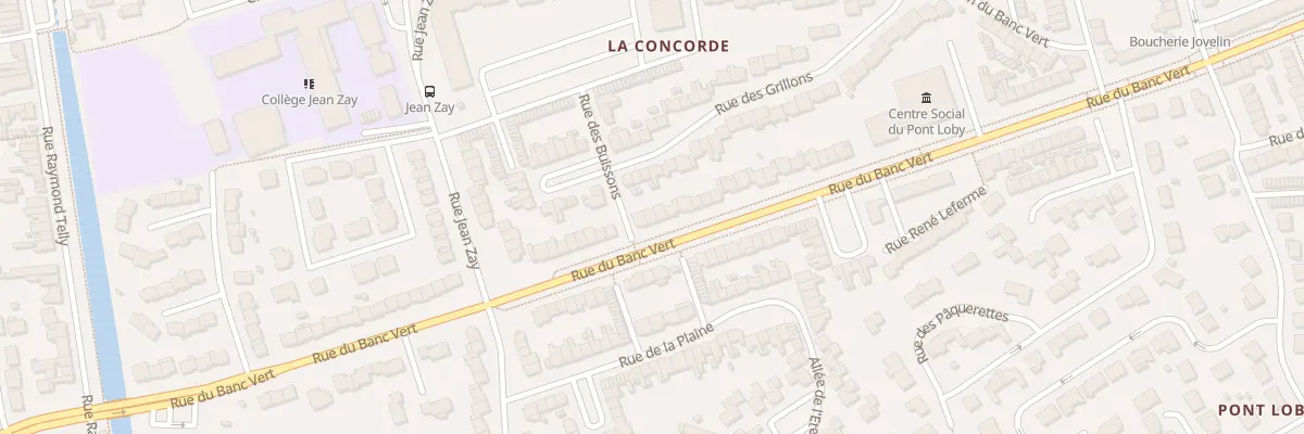 Plan du 1784 Rue du Banc Vert à Dunkerque