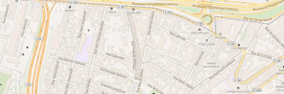 Plan du 60 Rue Benoît Malon à Gentilly
