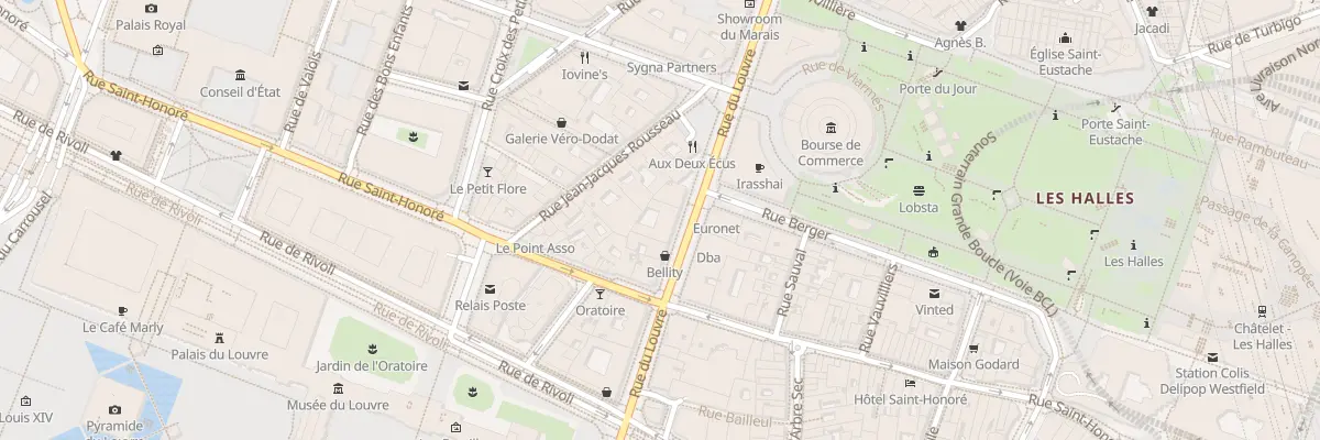 Plan du 7B Rue du Louvre à Paris 1er Arrondissement