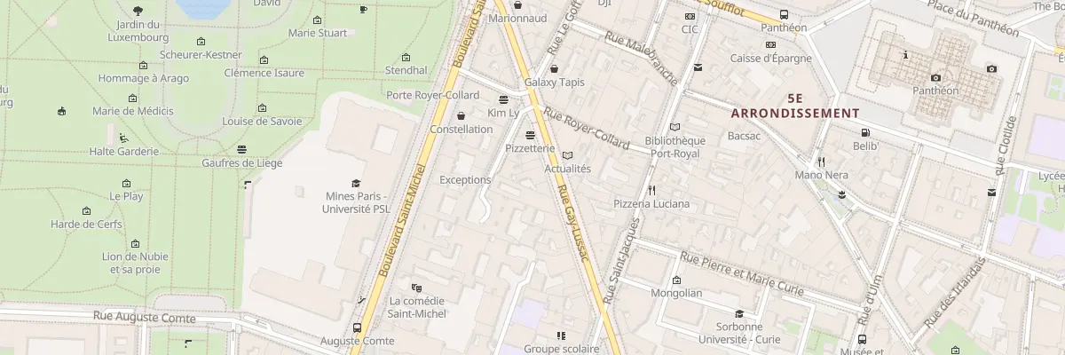 Plan du 16 Rue Gay-Lussac à Paris 5e Arrondissement