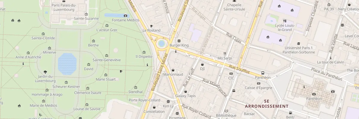 Plan du 21 Rue Soufflot à Paris 5e Arrondissement