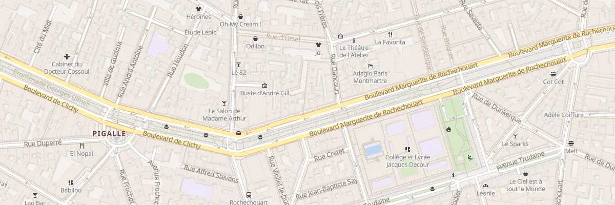 Plan du 104 Bd Marguerite de Rochechouart à Paris 18e Arrondissement