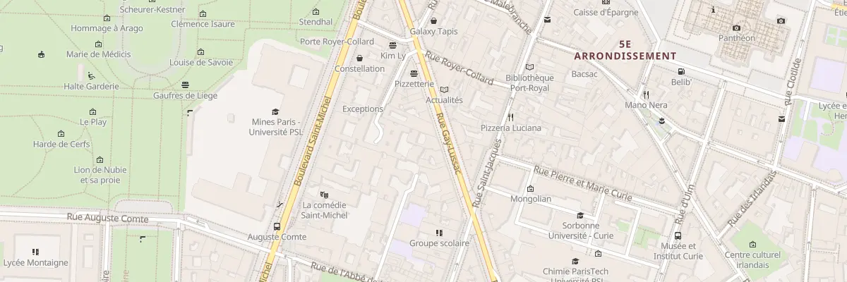 Plan du 22 Rue Gay-Lussac à Paris 5e Arrondissement