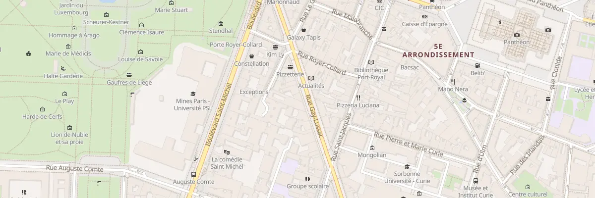 Plan du 18 Rue Gay-Lussac à Paris 5e Arrondissement