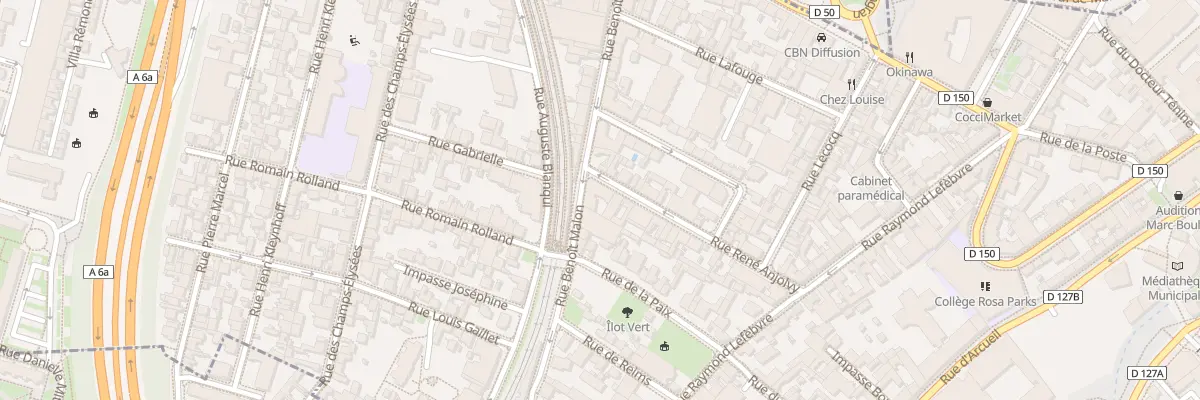 Plan du 57 Rue Benoît Malon à Gentilly