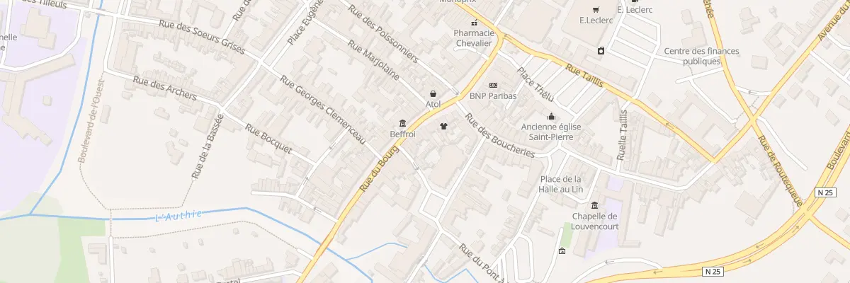 Plan du 29 Rue du Bourg à Doullens