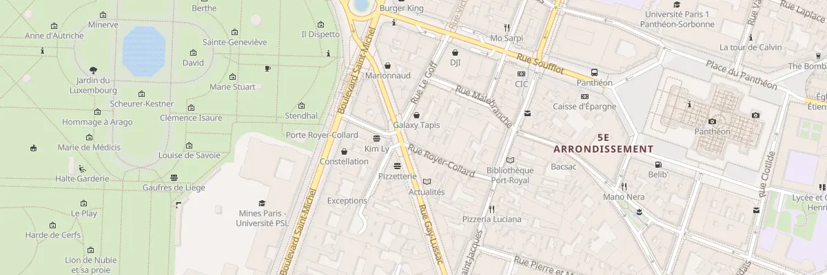 Plan du 11 Rue Gay-Lussac à Paris 5e Arrondissement