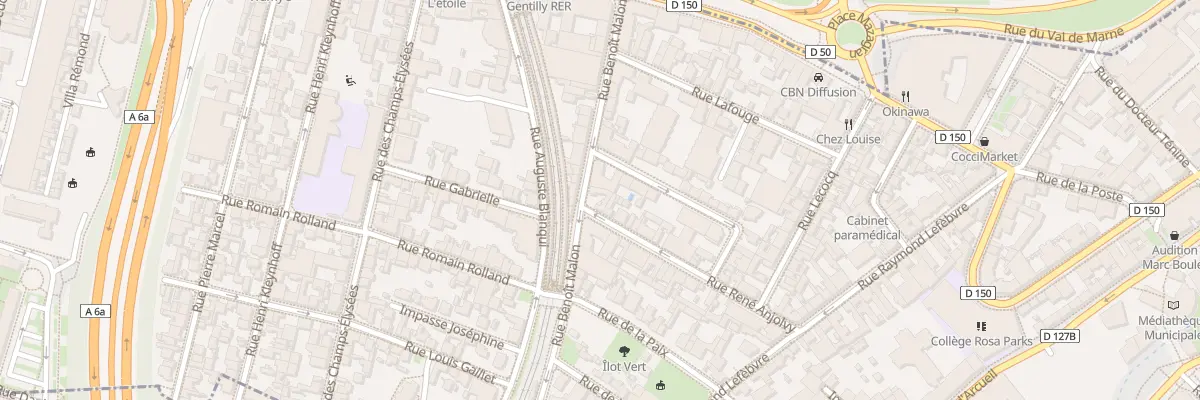 Plan du 55B Rue Benoît Malon à Gentilly