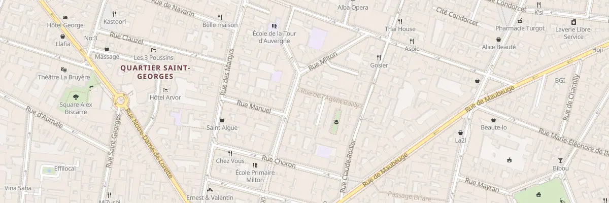 Plan du 22 Rue Milton à Paris 9e Arrondissement