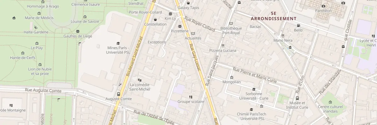Plan du 24 Rue Gay-Lussac à Paris 5e Arrondissement