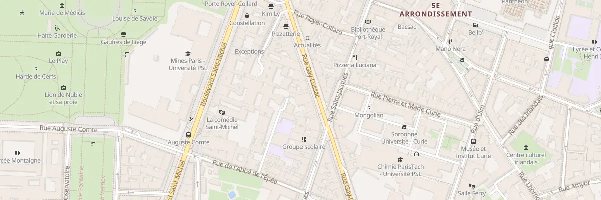 Plan du 28 Rue Gay-Lussac à Paris 5e Arrondissement