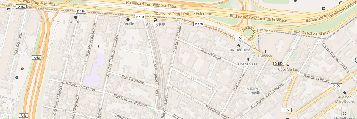 Plan du 51 Rue Benoît Malon à Gentilly