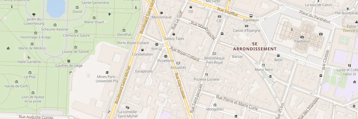 Plan du 15 Rue Gay-Lussac à Paris 5e Arrondissement