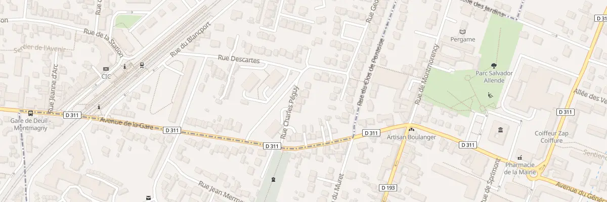Plan du 8 Rue Charles Péguy à Deuil-la-Barre