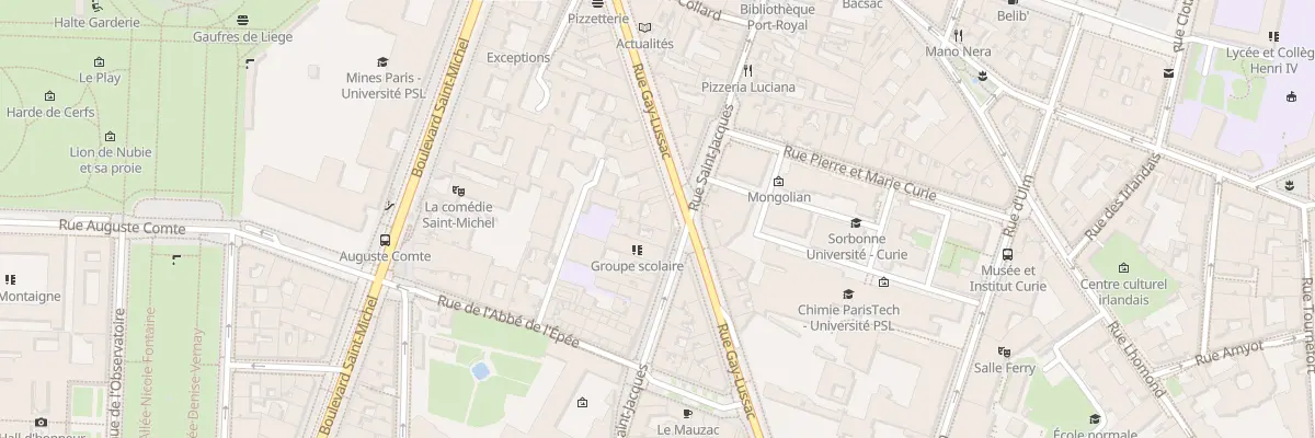 Plan du 36 Rue Gay-Lussac à Paris 5e Arrondissement