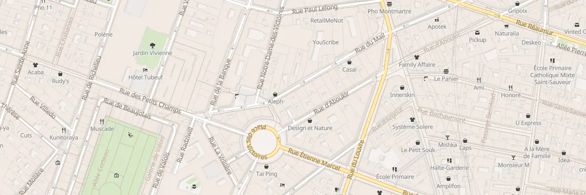 Plan du 6 Rue du Mail à Paris 2e Arrondissement