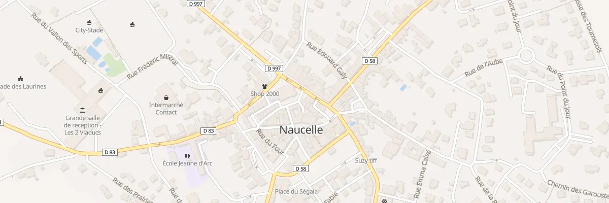 Plan du 1 Pl St Martin à Naucelle