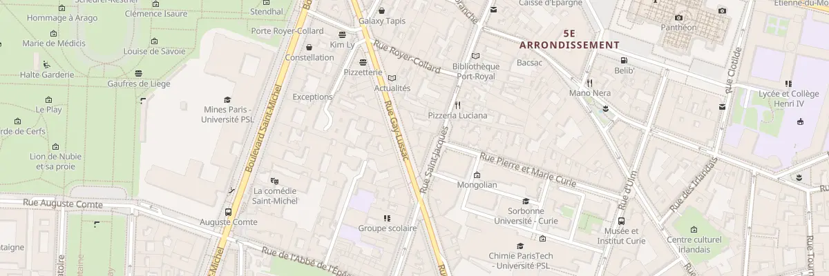 Plan du 25 Rue Gay-Lussac à Paris 5e Arrondissement