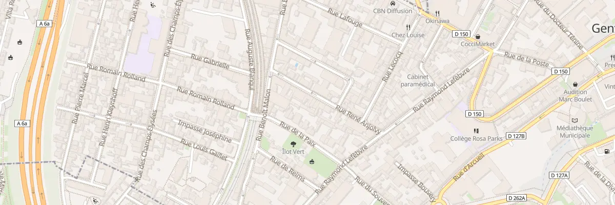 Plan du 15 Rue René Anjolvy à Gentilly