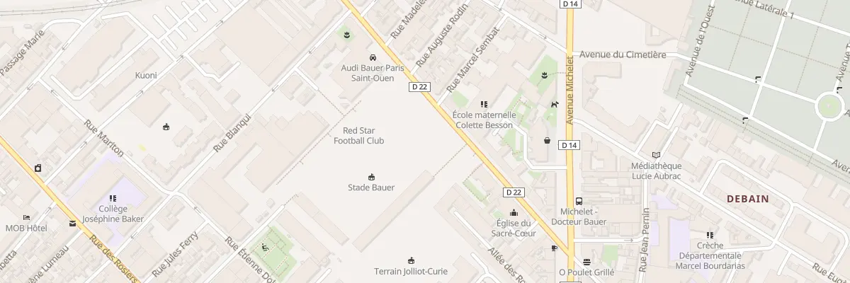 Plan du 92 Rue du Docteur Bauer à Saint-Ouen-sur-Seine