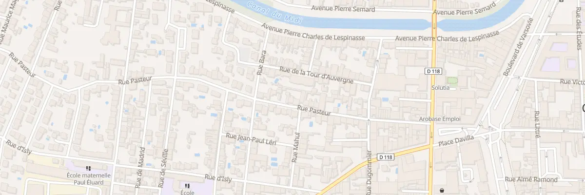 Plan du 36 Rue Pasteur à Carcassonne