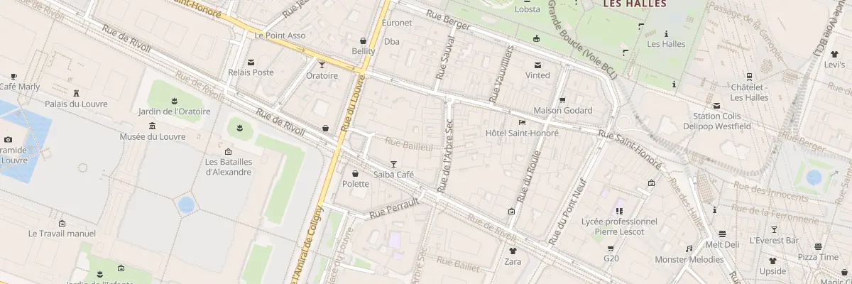 Plan du 4 Rue Bailleul à Paris 1er Arrondissement