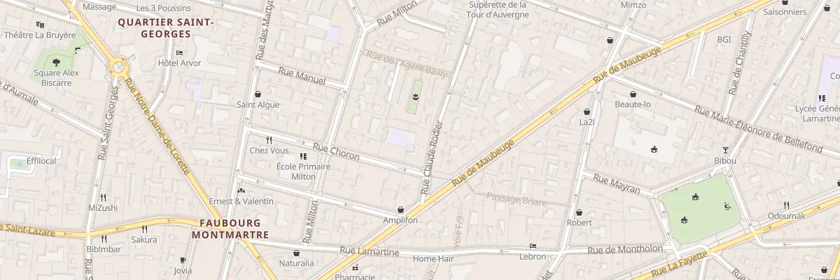 Plan du 7 Rue Claude Rodier à Paris 9e Arrondissement