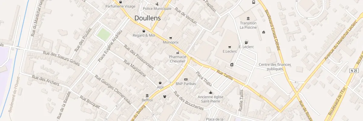 Plan du 76 Rue du Bourg à Doullens
