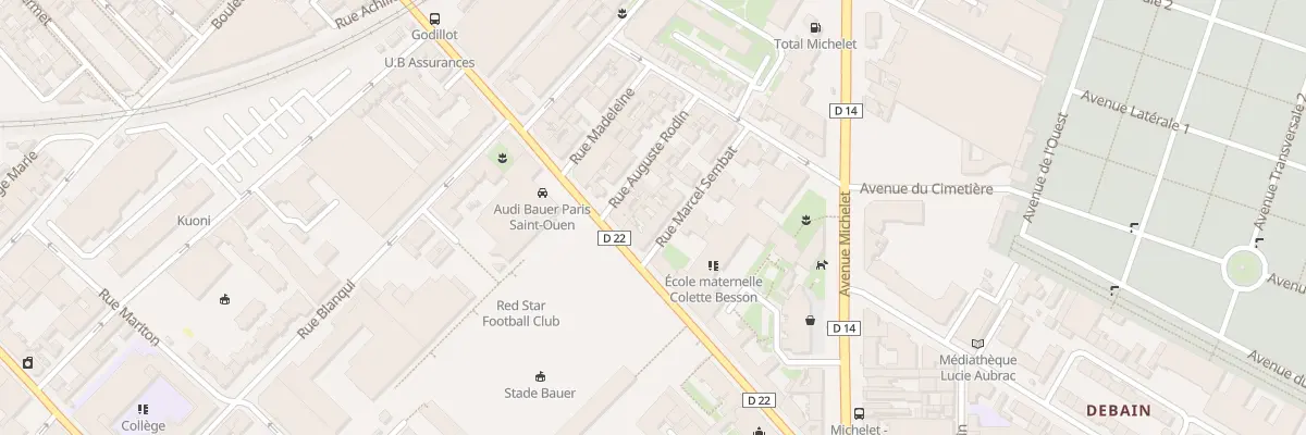 Plan du 12 Rue Marcel Sembat à Aulnay-sous-Bois