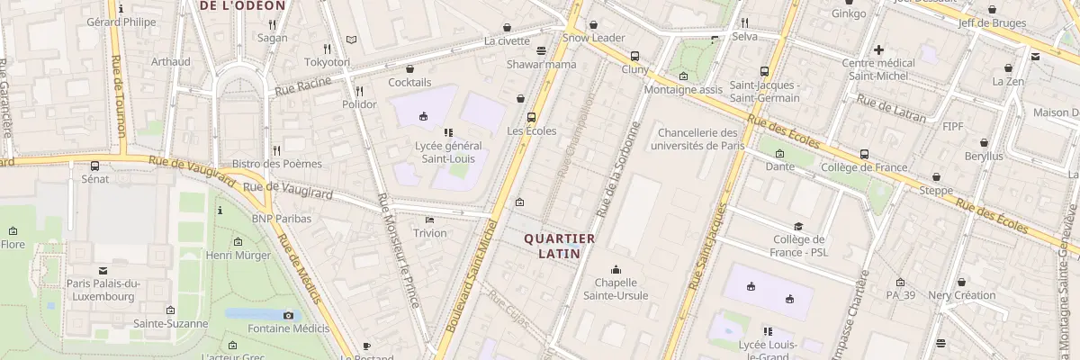 Plan du 43 Bd Saint-Michel à Paris 5e Arrondissement