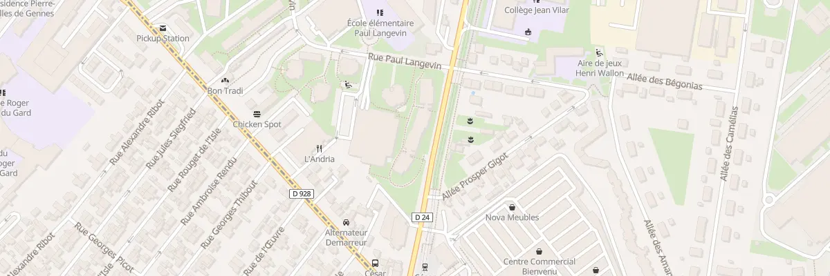 Plan du 186 Av de la Division Leclerc à Villetaneuse