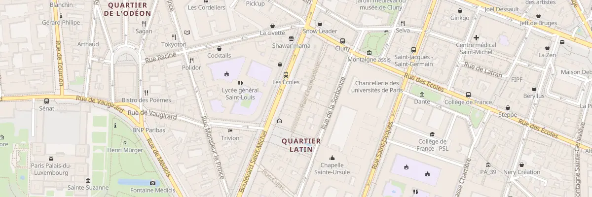 Plan du 39 Bd Saint-Michel à Paris 5e Arrondissement