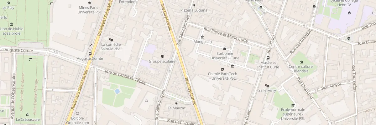 Plan du 33 Rue Gay-Lussac à Paris 5e Arrondissement
