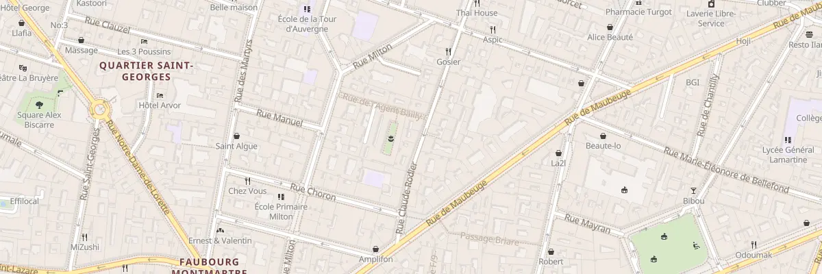Plan du 11 Rue Claude Rodier à Paris 9e Arrondissement