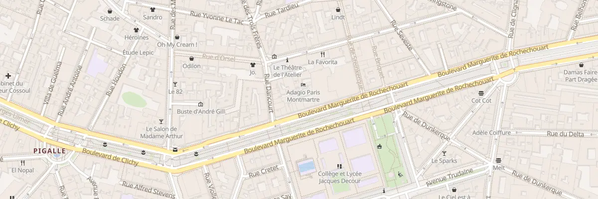 Plan du 86 Bd Marguerite de Rochechouart à Paris 18e Arrondissement