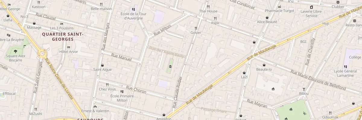 Plan du 13 Rue Claude Rodier à Paris 9e Arrondissement