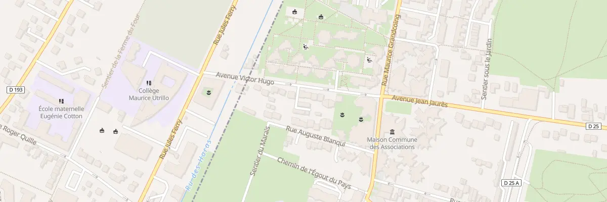 Plan du 22T Rue Auguste Blanqui à Villetaneuse
