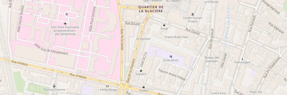 Plan du 109 Rue de la Glacière à Paris 13e Arrondissement